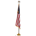 Deluxe Indoor Display Set (8' Gold Aluminum Pole Display Set Only-No Flag)